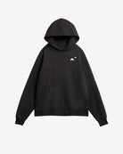 Front view of Keep Your Head In The Clouds black hoodie by Launch Intention