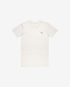 Front view of Launch tee with subtle paper airplane chest mark by Launch Intention