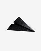 Shadow Run 24 inch black paper plane sculpture by Griffin Loop