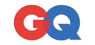 GQ logo with red and blue colors on a transparent background