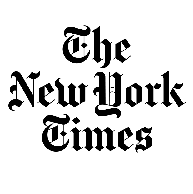 Black 'The New York Times' logo on a white background