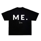 Me tee by Launch Intention with minimalist paper airplane inspired graphic
